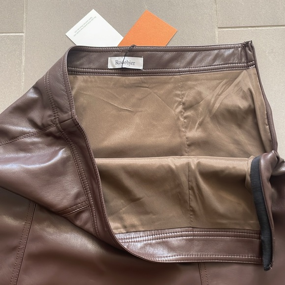 Rodebjer Forli faux leather midi skirt NWT - Picture 9 of 16